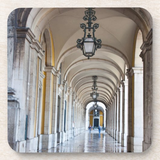 Pflastersteinbahn, Portugal Getränkeuntersetzer (Vorderseite)