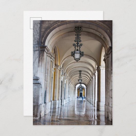 Pflastersteinbahn, Portugal Postkarte (Vorne/Hinten)