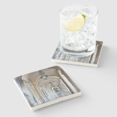 Pflastersteinbahn, Portugal Steinuntersetzer (Seitenansicht)