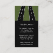 Pflasterung der ordnenden Asphaltstraßen Visitenkarte (Rückseite)