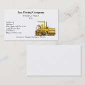 Pflasterungs-Maschinen-Baugewerbe-Karten Visitenkarte (Vorne/Hinten)