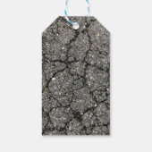 Pflasterzement aus schwarzem Asphalt Geschenkanhänger (Rückseite)