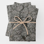 Pflasterzement aus schwarzem Asphalt Geschenkpapier Set (Beispiel)