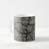 Pflasterzement aus schwarzem Asphalt Kaffeetasse (Vorderseite Links)