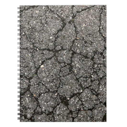 Pflasterzement aus schwarzem Asphalt Notizblock (Vorderseite)