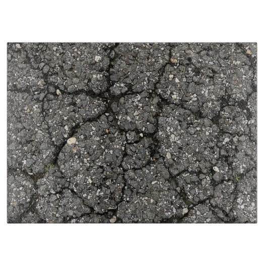 Pflasterzement aus schwarzem Asphalt Schneidebrett (Vorderseite)