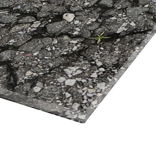 Pflasterzement aus schwarzem Asphalt Schneidebrett (Ecke)