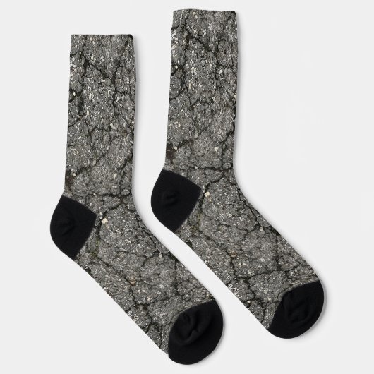 Pflasterzement aus schwarzem Asphalt Socken (Rechts)