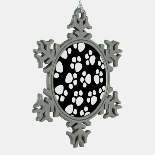 Pflasterzinnverzierung Schneeflocken Zinn-Ornament (Links)