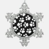 Pflasterzinnverzierung Schneeflocken Zinn-Ornament (Vorderseite)