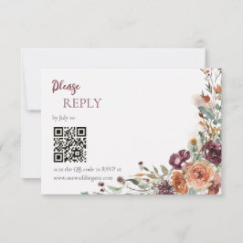 Pflaumblüten-Hochzeits-RSVP-Karte RSVP Karte