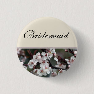 Pflaume-Blumen-Hochzeitsknopf Button