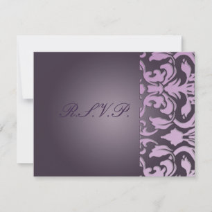 Pflaume Damast/RSVP-Karten erfordern 5x7-Einladung RSVP Karte