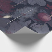 Pflaume Feige & Pampasgras Nahtloser Herbst Geschenkpapier (Ecke)