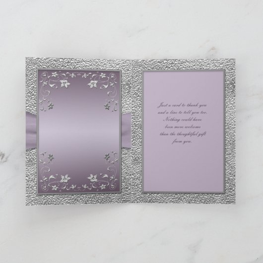 Pflaume floral Danke Karte (Innenseite)