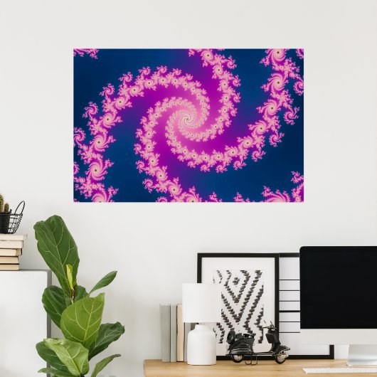 Pflaume — Fraktal-Plakat Poster (Heimbüro)