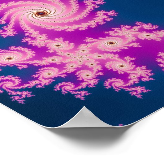 Pflaume — Fraktal-Plakat Poster (Ecke)