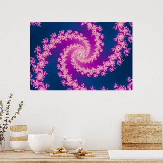 Pflaume — Fraktal-Plakat Poster (Küche)