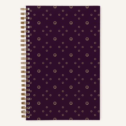 Pflaume | Golden Zinnia Sun Notizblock (Vorderseite)