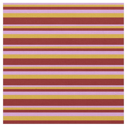 Pflaume, Goldenrod und Maroon-Farbmuster Stoff (Nahaufnahme)