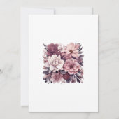 Pflaume, Grau, Kupfer und Dusty Rose Wedding Einladung (Rückseite)