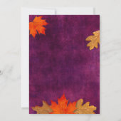 Pflaume Herbst lässt trinken und dankbar sein Einladung (Rückseite)