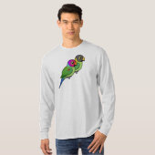 Pflaume-köpfige Parakeet-Paare T-Shirt (Vorne ganz)