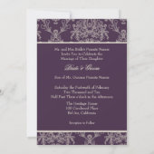 Pflaume + leichte Creme Einladung (Rückseite)