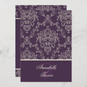 Pflaume + leichte Creme Einladung (Vorne/Hinten)