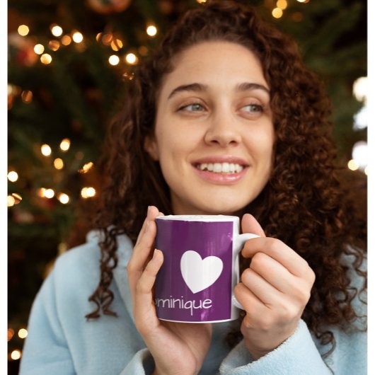 Pflaume Lila - Die Kaffee-Tasse mit Herz Kaffeetasse