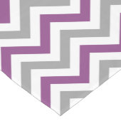 Pflaume Lila, Dunkelgrau, Welches große Zickzack M Kurzer Tischläufer (Ecke)