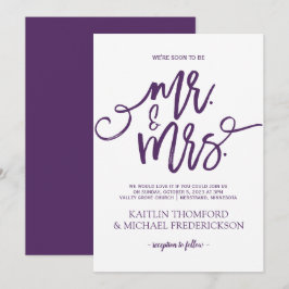 Pflaume/Lila Einladungen für Hochzeiten | Pinselsc