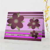 Pflaume Lila Karte (Gelbe Blume)