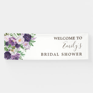 Pflaume Lila Lavendel Grün Hochzeitsdusche Banner