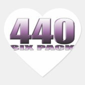 Pflaume lila Mopar Herz-Aufkleber (Vorderseite)