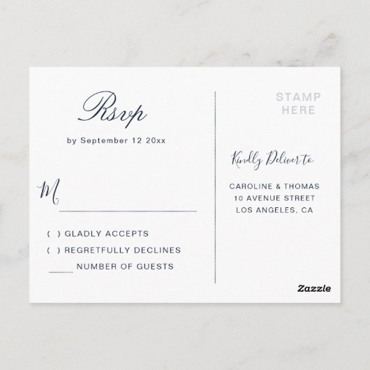 Pflaume, lila & pfirsichblumig UAWG Postkarte (Rückseite)