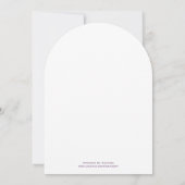 Pflaume Lila Pink Coral Gray Butterfly Wedding Einladung (Rückseite)