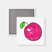 Pflaume Magnet (Vorderseite/Rückseite)