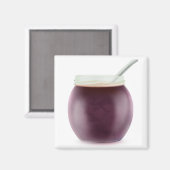 Pflaume Magnet (Vorderseite/Rückseite)