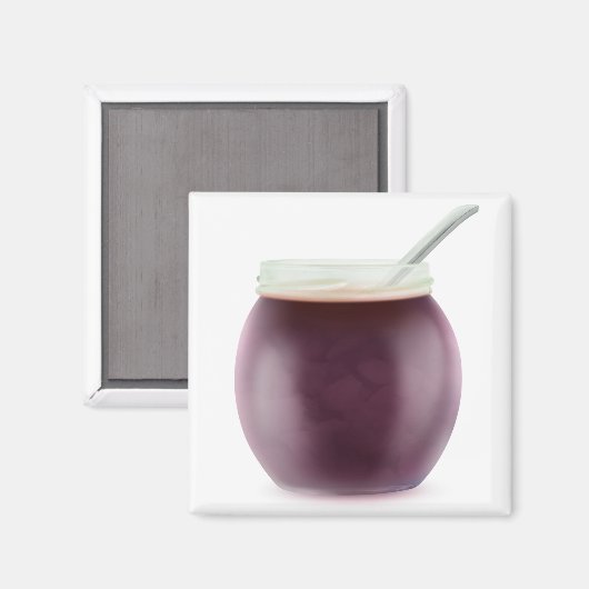 Pflaume Magnet (Vorderseite/Rückseite)