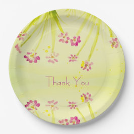 Pflaume mit Kalkgrün Pappteller