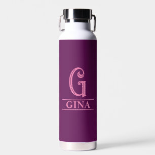 Pflaume monogrammiert  trinkflasche