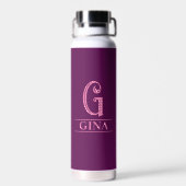 Pflaume monogrammiert trinkflasche (Rückseite)