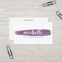 Pflaume Nail Polnischer Brush Salon Maniküre Sozia Visitenkarte