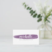 Pflaume Nail Polnischer Brush Salon Maniküre Sozia Visitenkarte (Stehend Vorderseite)