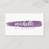 Pflaume Nail Polnischer Brush Salon Maniküre Sozia Visitenkarte (Vorderseite)