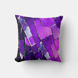 Pflaume Noir Glitch Glam Metallic Textur Kissen