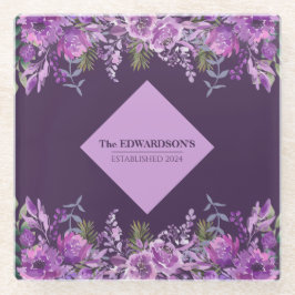 Pflaume Perfektion: Gartengarten Glamour Glasuntersetzer