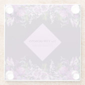 Pflaume Perfektion: Gartengarten Glamour Glasuntersetzer (Rückseite)