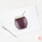 Pflaume Quadratischer Aufkleber (Umschlag)